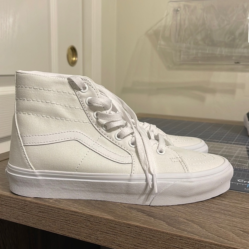 NWOT white high top vans